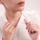 Gold Ripple Necklace - 18K Gold Plated Elegant Chain